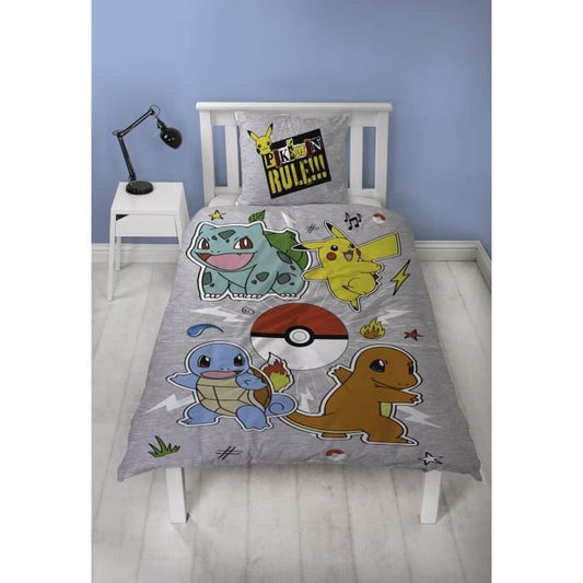 Pokémon Dekbedovertrek Set Pokémon Grijs Bed Van 140 2 Onderdelen