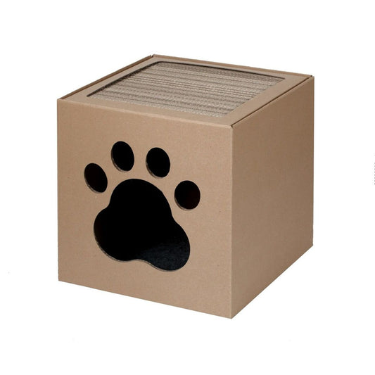 Carton+Pets Krabpaal Voor Katten Carton+Pets Netti Brons Karton 35 X 35 X 35 Cm