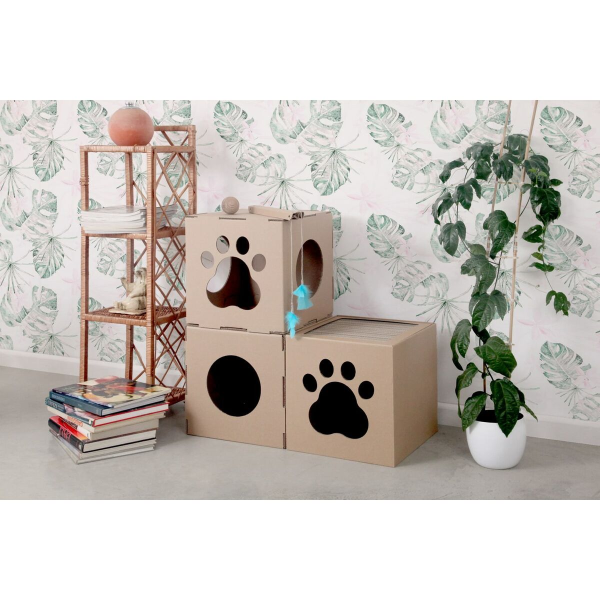 Carton+Pets Krabpaal Voor Katten Carton+Pets Netti Brons Karton 35 X 35 X 35 Cm