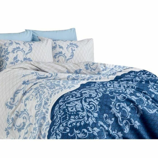 Bigbuy Home Dekbedovertrek Set Blauw Bed Van 200 3 Onderdelen