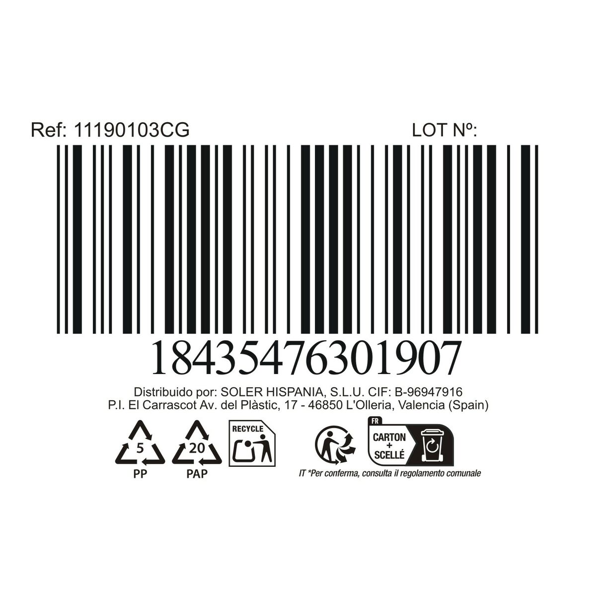 La Mediterránea Mokkenset La Mediterránea Naira 3 Onderdelen (24 Stuks)