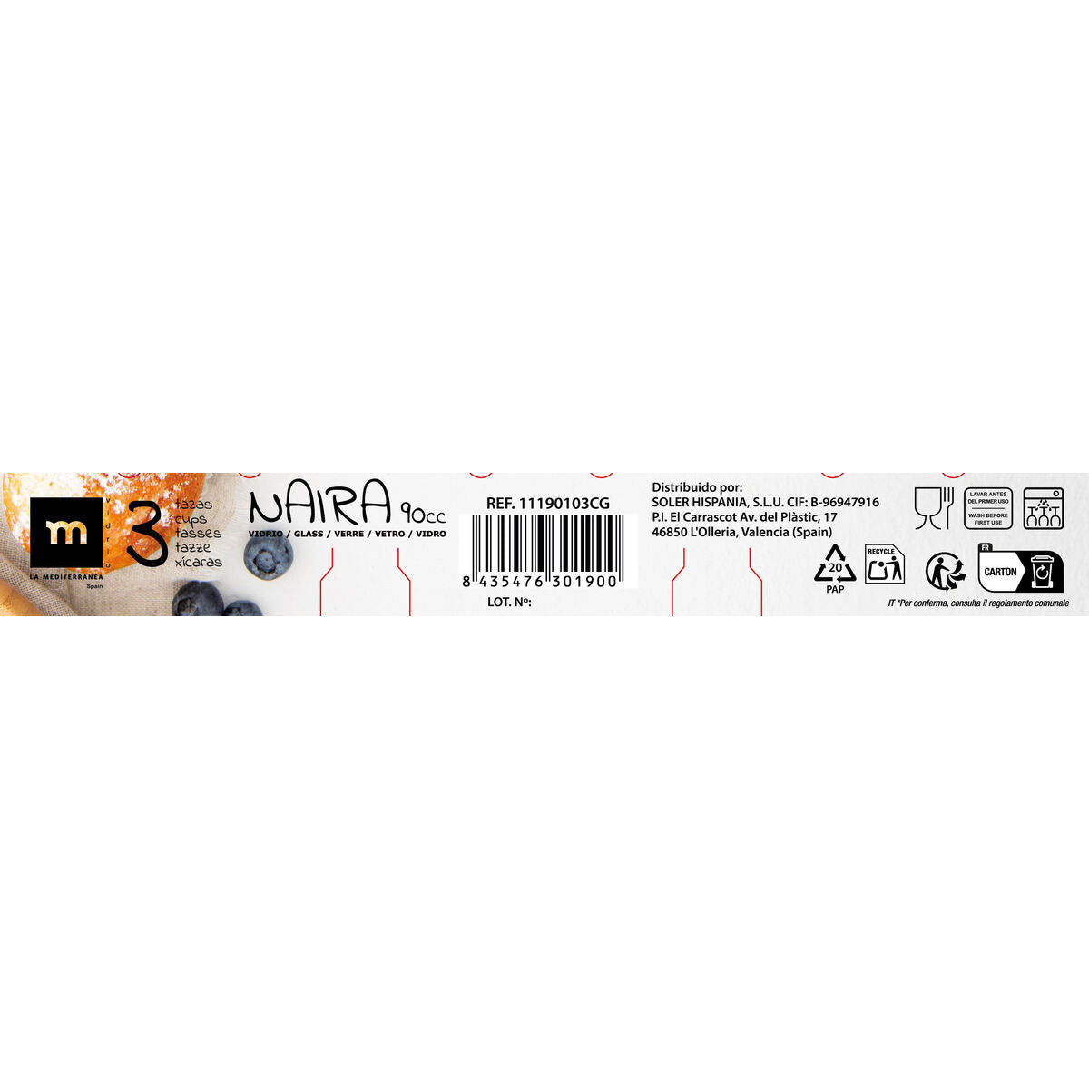 La Mediterránea Mokkenset La Mediterránea Naira 3 Onderdelen (24 Stuks)