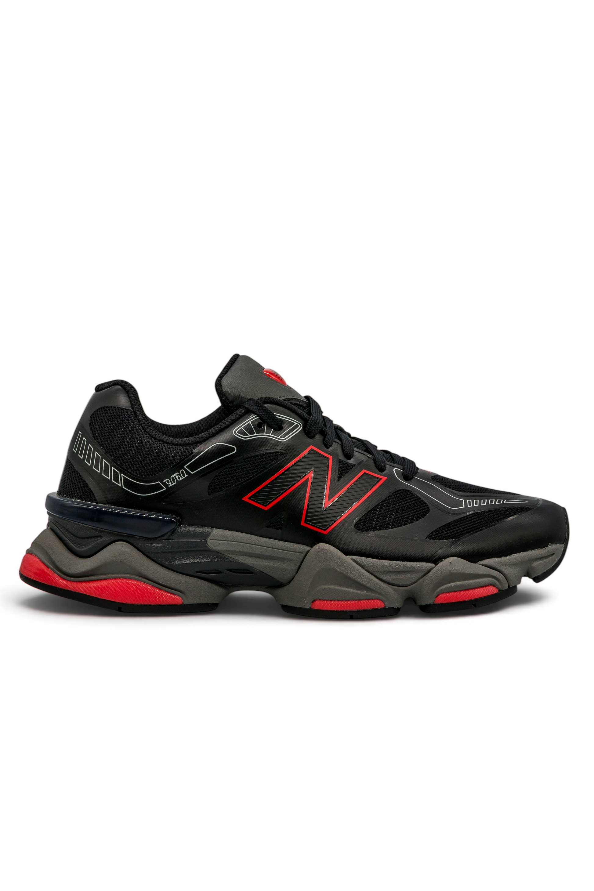 New Balance 9060 Black/Fire Cracker