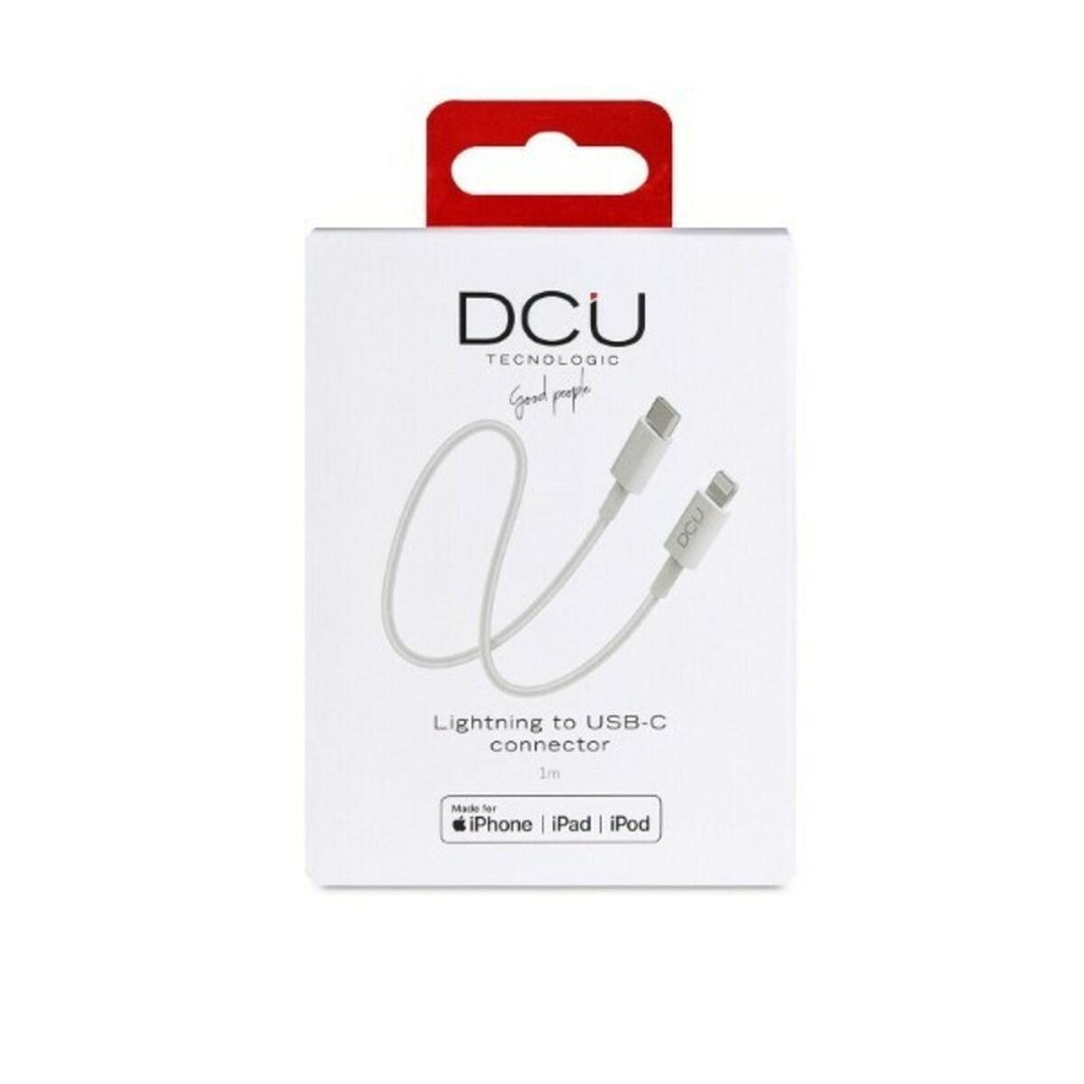 Dcu Tecnologic Kabel Usb-C Naar Lightning Iphone Dcu 1 Wit 1 M